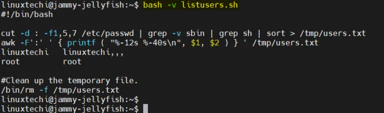 Linuxta Bash Shell Komut Dosyasinda Hata Ayiklama2