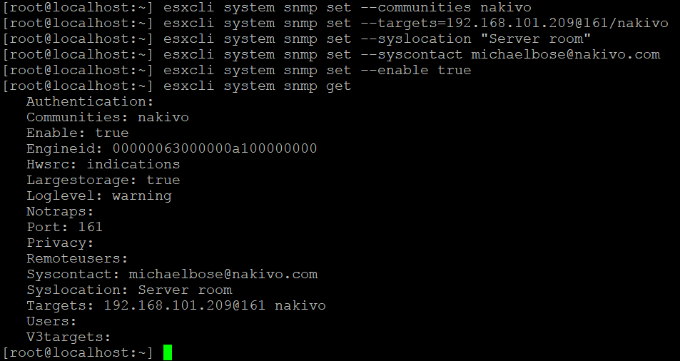 esxi snmp ayarlari4