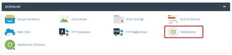 cPanel İle Dosya Yedekleme ve Geri Yükleme