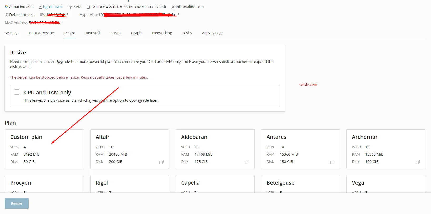 solusvm2 change disk type