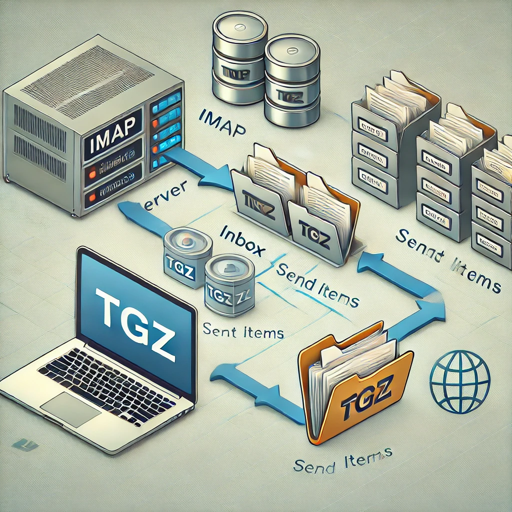 IMAP Sunucusundan E-postaları İndirip Sıkıştırılmış TGZ Dosyaları Olarak Saklama