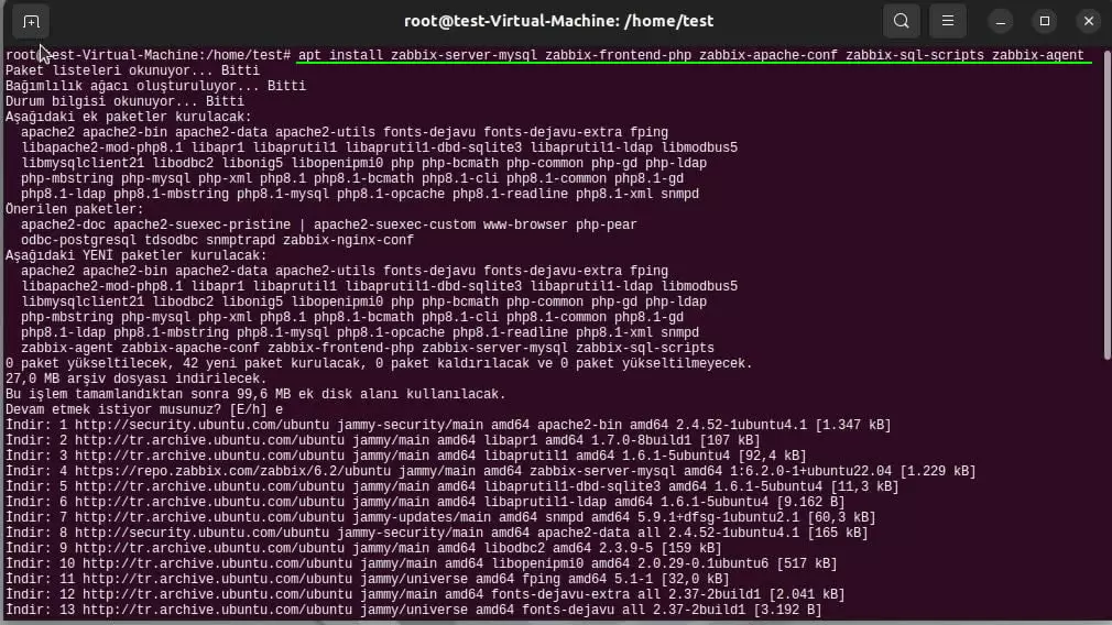 Ubuntu Mysql ve Zabbix Kurulumu18