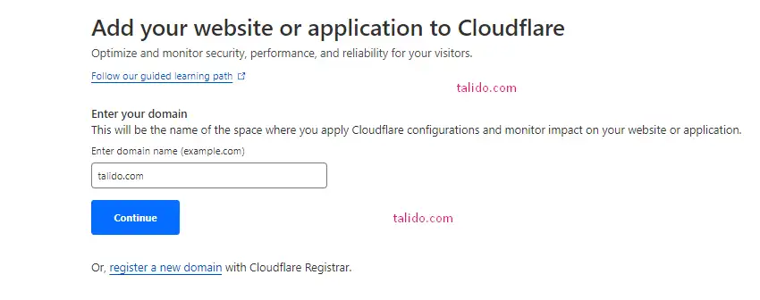 cloudflare site ekle adım 2