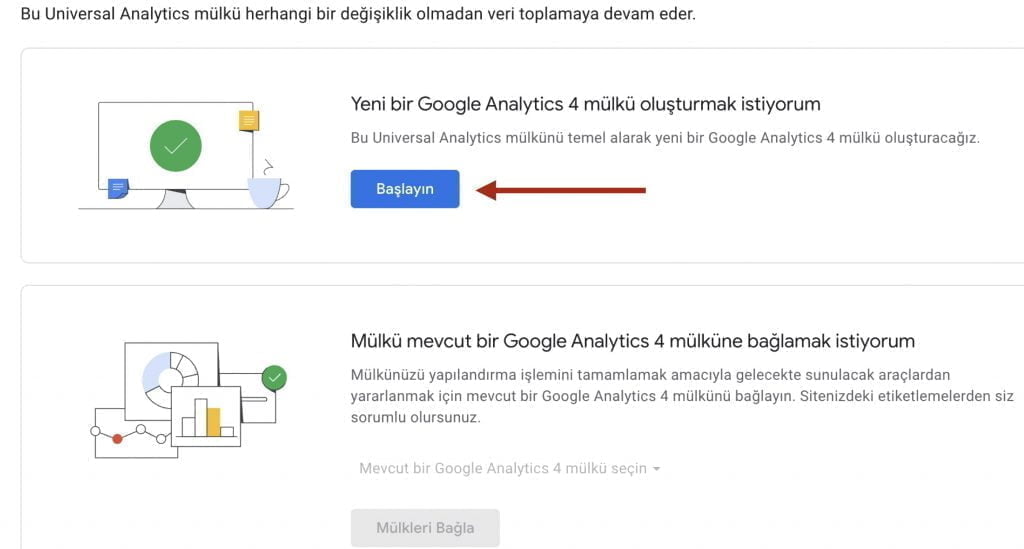 Yeni bir GA4 Mülkü Nasıl Oluşturulur?