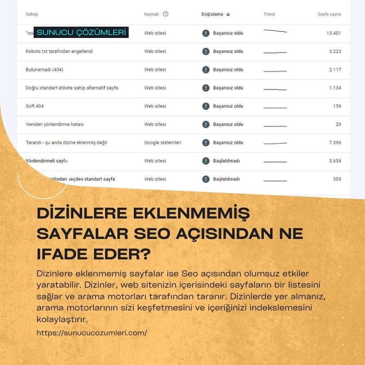 Dizinlere Eklenmemiş Sayfalar Seo Açısından Ne Ifade Eder